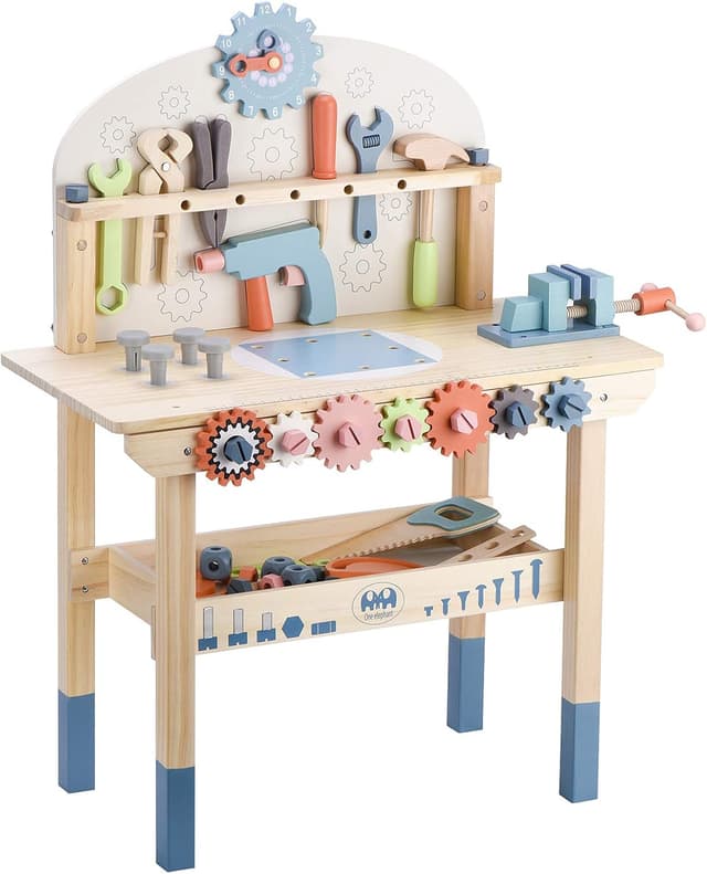 Imagen de Tool Bench Wooden Play Workbench for Kids en OfertitasTOP