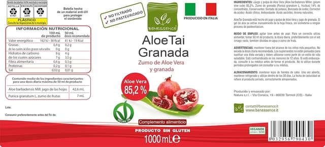 Thumbnail 7 de Benessence Zumo Aloe Vera y Granada 3L 🍹