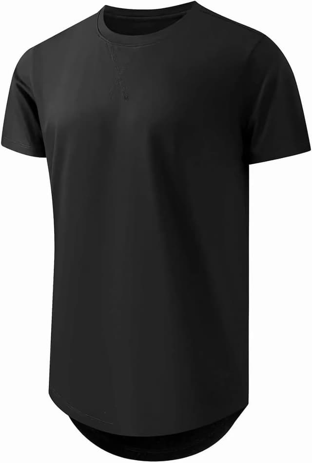 Detalle de Mancozy Mens Hipster Longline Crewneck T-Shirts (3-Pack) — casual hip hop tees