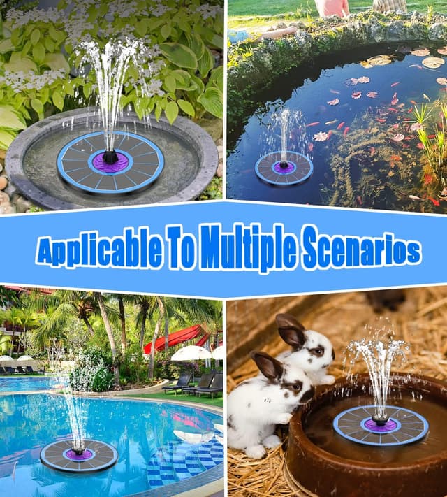 Thumbnail 5 de SZMP Solar Fountain 3.5W Bird Bath Fountain