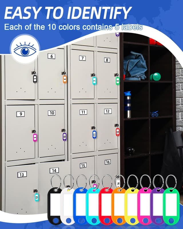 Detalle de Caianwin Schlüsselanhänger Set 50-teilig