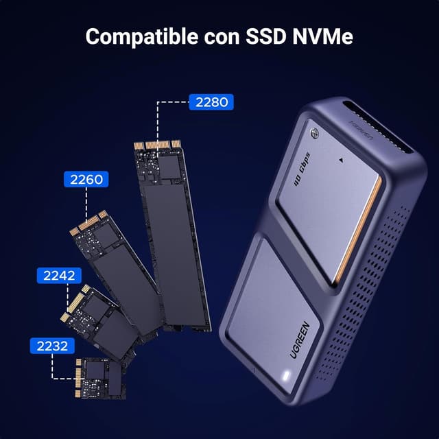 Detalle 2 de UGREEN Caja SSD M.2 NVMe USB 4.0 🚀