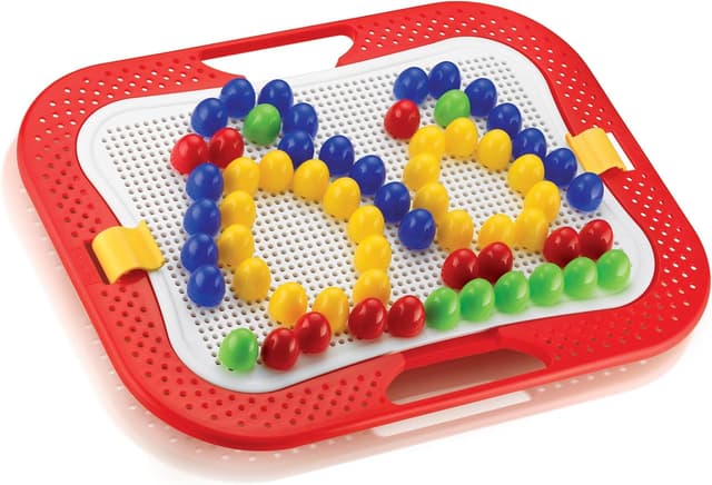 Detalle 2 de Quercetti FantaColor Design – Mosaico Montessori con chiodini colorati (20 mm) per bambini dai 4 anni, gioco creativo in legno/struttura traforata