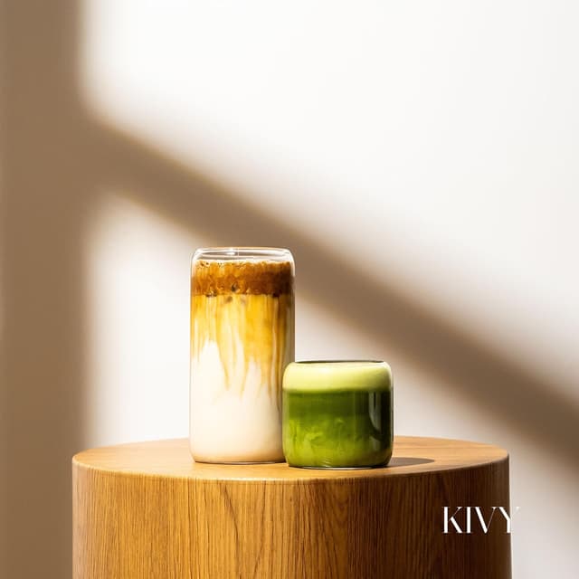 Thumbnail 6 de KIVY Bubble Trinkgläser-Set (350 ml) mit Glas-Strohhalmen – Longdrinkgläser für Eiskaffee, Wasser & Cocktails