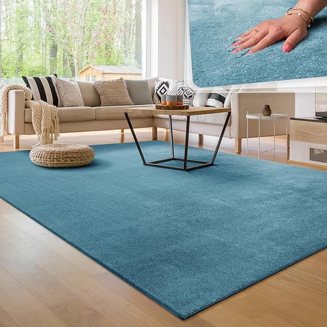 Imagen de Paco Home Alfombra Moderna Lavable Turquesa 160x220 cm en OfertitasTOP