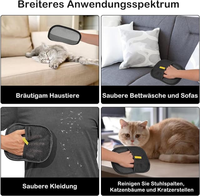 Thumbnail 5 de runpeak Tierhaarentferner Handschuh 2 Stück 🐾