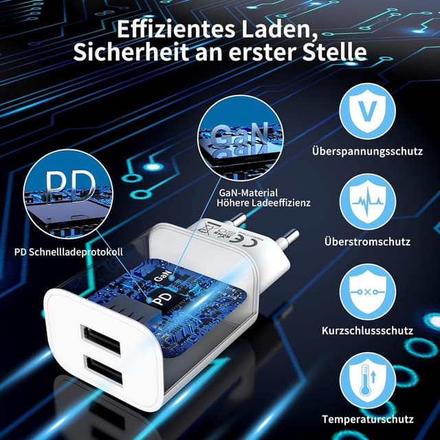 Detalle 2 de 4er Pack USB Ladegerät 2,0 A