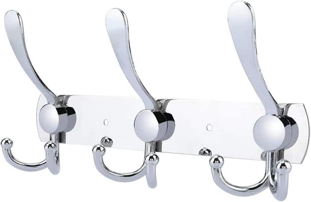 Thumbnail 6 de LYLIN porte-manteau mural en acier inoxydable 304 – patères à crochet blanches (15 crochets)