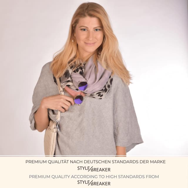 Thumbnail 5 de styleBREAKER Sciarpa ad anello leopardata 90x85 cm