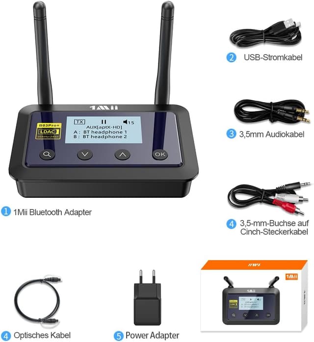 Thumbnail 6 de 1Mii B03Pro+ Bluetooth 5.3 Adapter