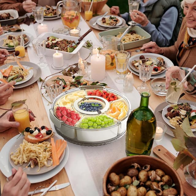 Detalle 2 de riyeloi Divided Serving Tray 6-Compartment