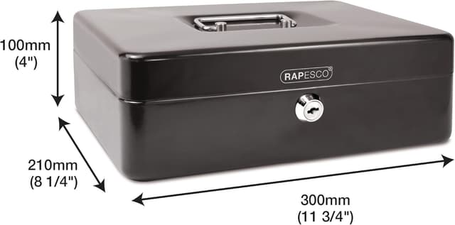 Detalle 2 de RAPESCO SB0012B1 caja de caudales 30 cm