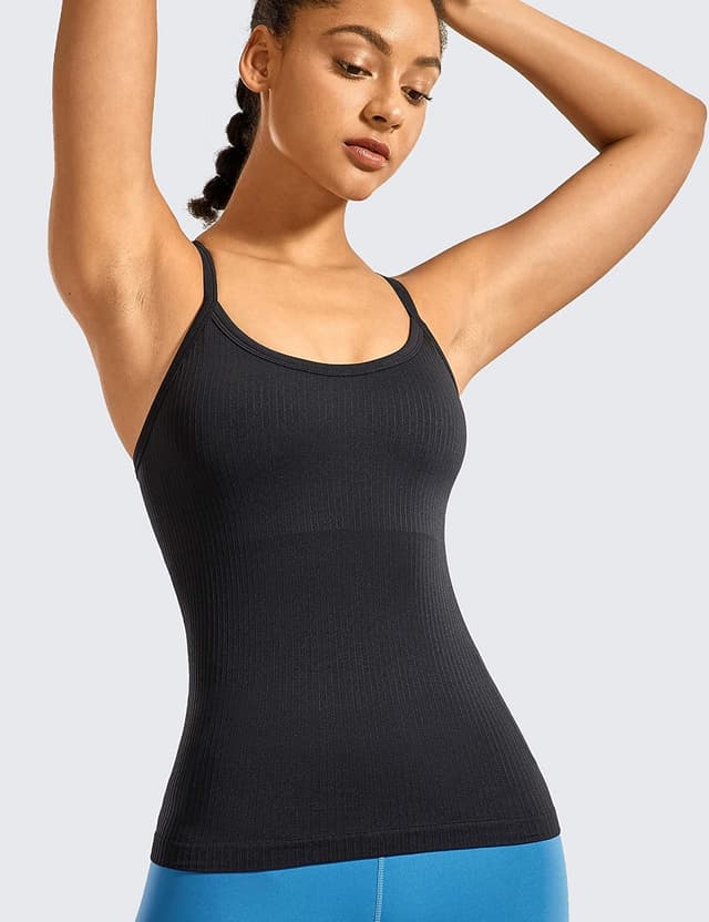 Detalle de CRZ YOGA débardeur dos nageur rembourré pour femme avec soutien-gorge intégré