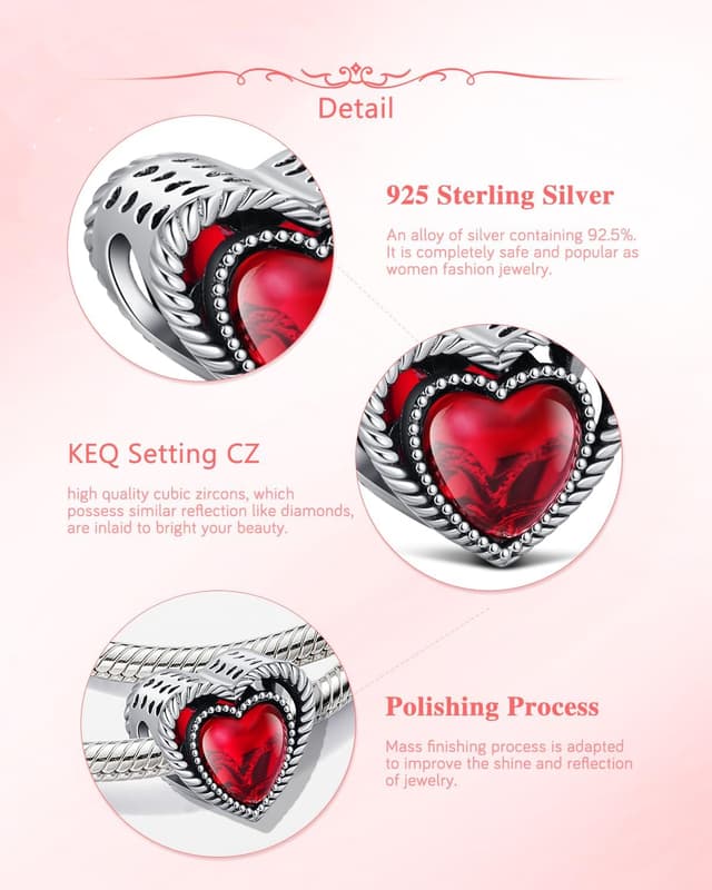 Detalle de KEQ 925 Sterling Silber „Unendliche Familie“ Charm-Anhänger für Armband