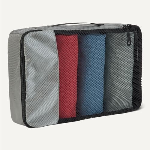 Detalle 2 de Amazon Essentials juego de 4 cubos para viaje (2 medianos y 2 grandes) con doble cremallera y malla