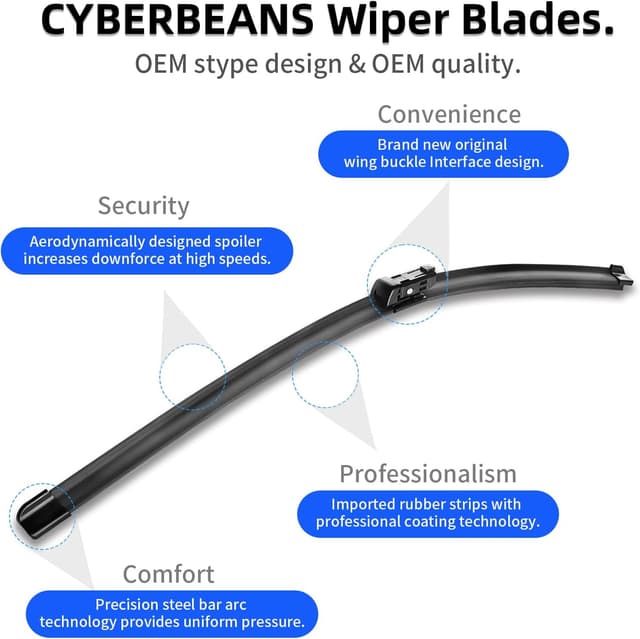 Thumbnail 2 de CYBERBEANS Escobillas 26"/19" para Tesla Model 3