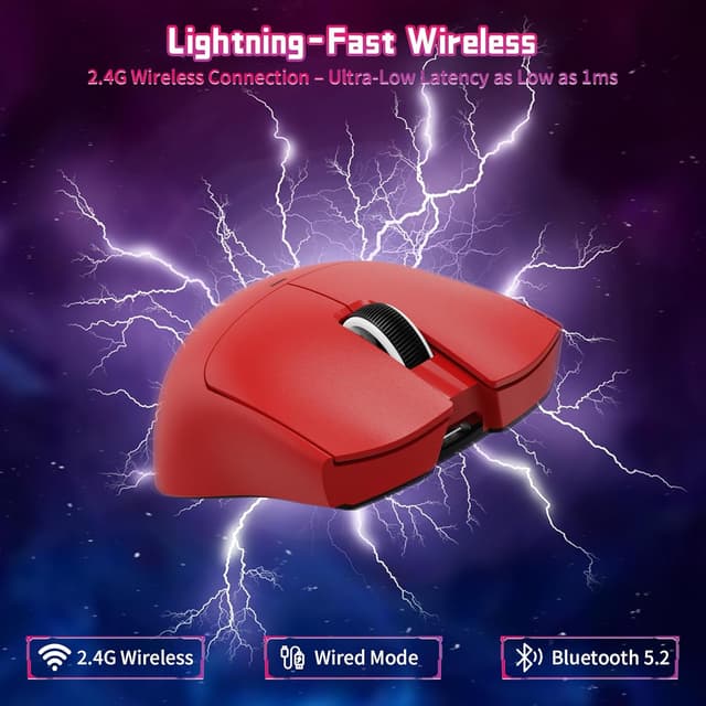 Detalle 2 de ATTACK SHARK X11 SE Mouse Gaming Wireless con 3 modalità BT/2.4G/Cavo, sensore PixArt PAW3311 e 22000 DPI