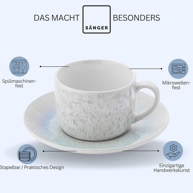 Thumbnail 3 de SÄNGER Santorini Kaffeetassen Set 150 ml