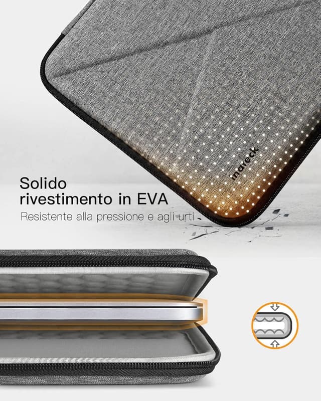 Detalle de Inateck Custodia rigida antiurto in EVA LB01007-13S per MacBook Air 13,6 e MacBook Pro 13, Surface Pro