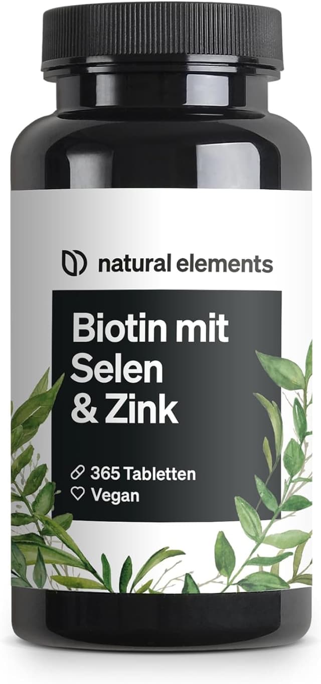Detalle de natural elements Biotin + Selen + Zink 365 Tabletten 💊