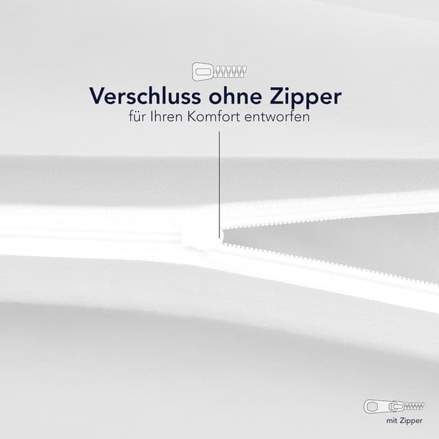 Detalle 2 de Dreamzie Kissenbezug 50 x 70 cm (Set mit 2) aus 100% Jersey-Baumwolle – weiß