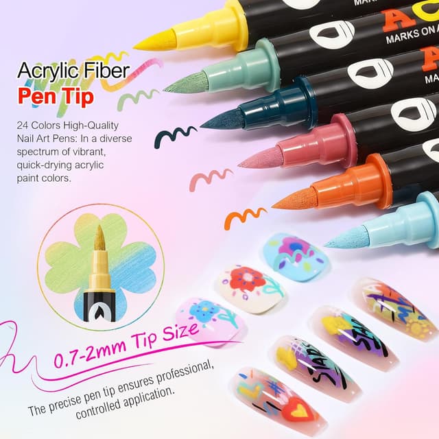 Detalle 2 de Nagelkunststifte 12er Doppelspitze für 3D-Design