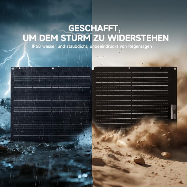 Detalle de ALLPOWERS SE100 faltbares 100-W-Solarpanel (IP68) – Monokristallin für tragbare Powerstationen & Outdoor