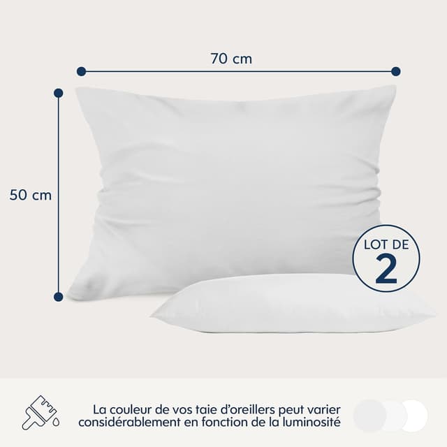 Thumbnail 1 de Dreamzie Taie Oreiller 50x70 Lot de 2
