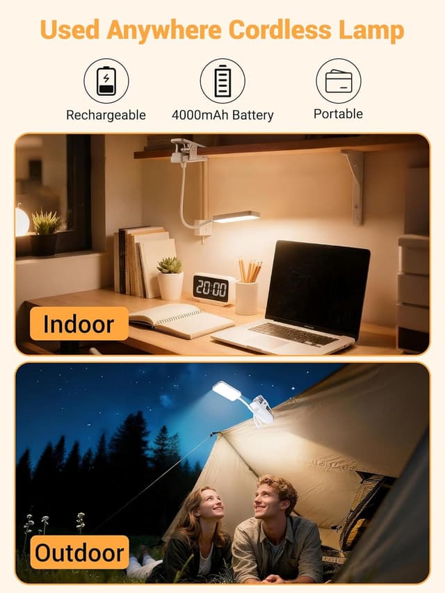 Thumbnail 2 de Clip on Light 450 Lumen Desk Lamp