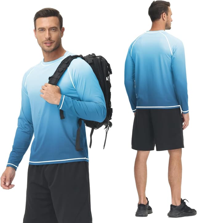 Detalle de Huayuzh Rashguard UV Shirt Herren Langarmshirt