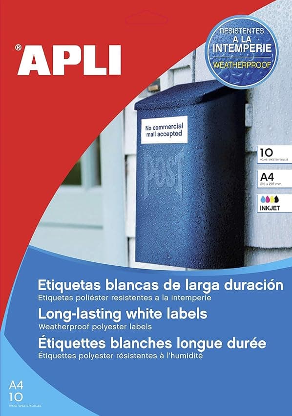 Thumbnail 4 de APLI 12121 etiquetas intemperie 210 x 297 mm