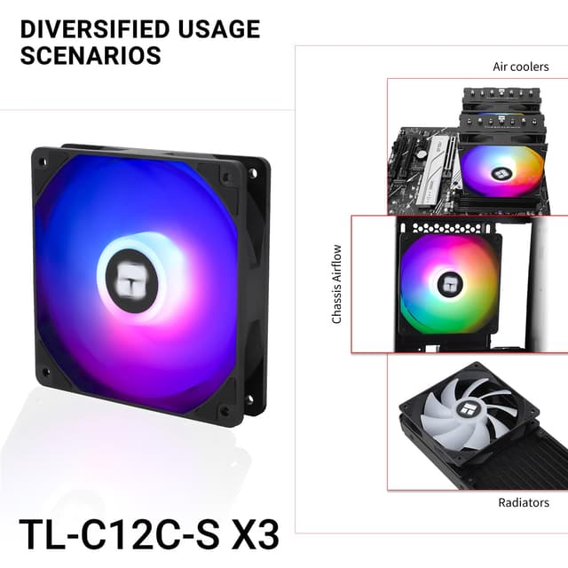 Thumbnail 6 de Thermalright TL-C12C-S X3 120mm CPU fan 3-pack