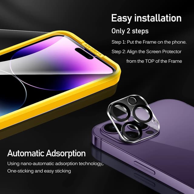 Thumbnail 2 de ivoler Protector Pantalla para iPhone 14 Pro Max 6.7" 3 piezas