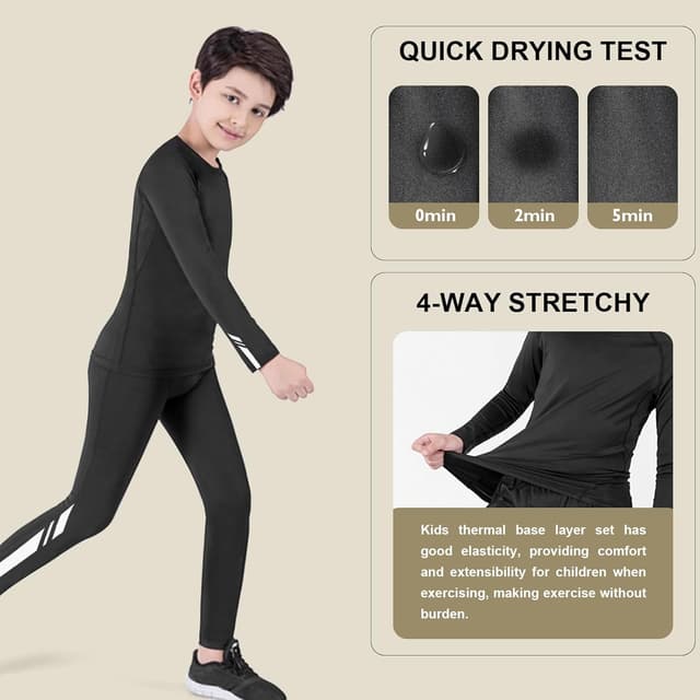 Thumbnail 2 de Base Layer Kids Athletic Thermals for Football & Hockey