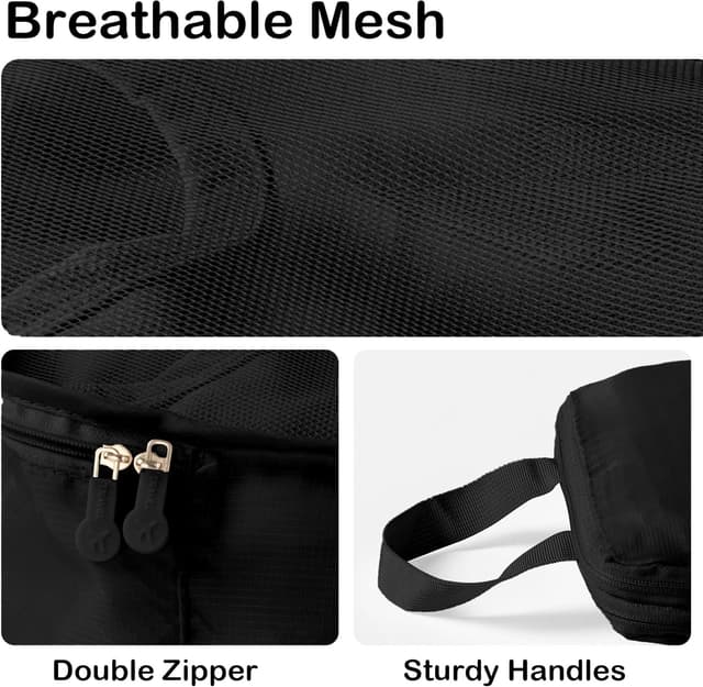 Detalle de Große Koffer Organizer 40×20×25 (6er-Set) – Deep Packing Cubes aus Mesh für Familienreisen, Zuhause & mehr