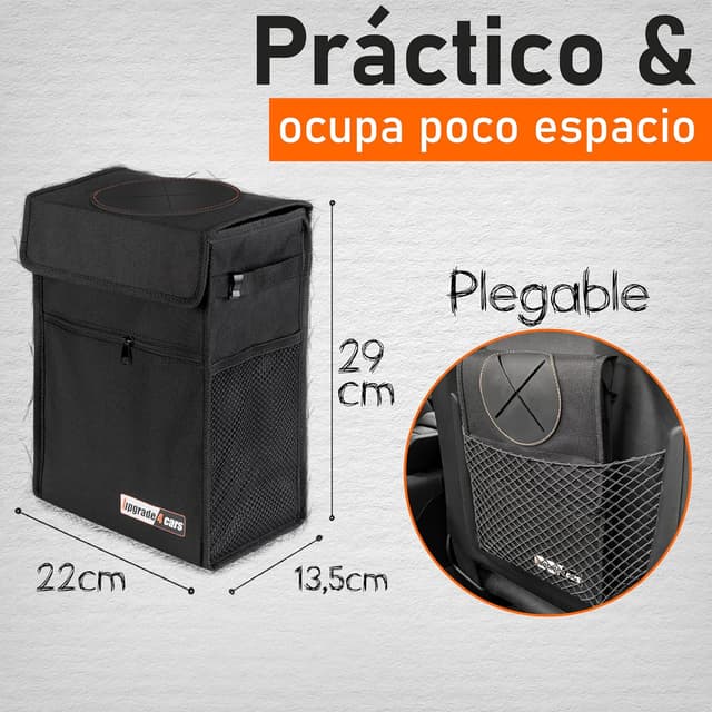 Detalle 2 de Upgrade4cars Cubo de basura para coche