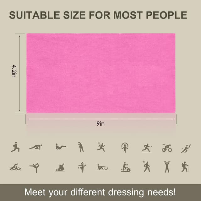 Detalle 2 de DiyJibb Damen Stirnbänder im 7er-Set – breite Haarbänder für Workout, Stoff, Baumwolle/Polyester/Spandex