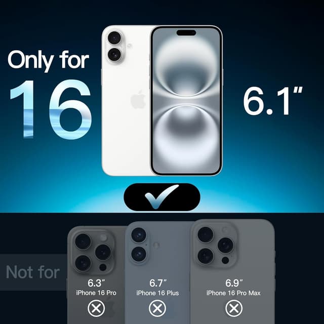 Thumbnail 1 de JETech Pellicola Protettiva iPhone 16 6,1