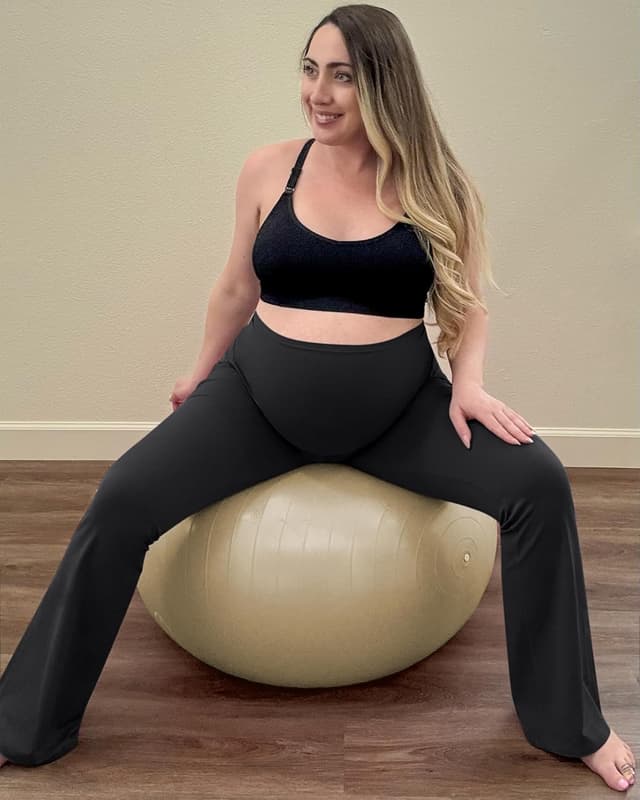 Thumbnail 6 de G4Free Umstandshose Damen Umstandsleggings mit hoher Taille, Bootcut und Taschen