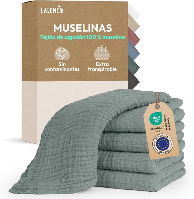 Imagen de Laleni muselinas algodón 70x70 5 uds 🧸 en OfertitasTOP