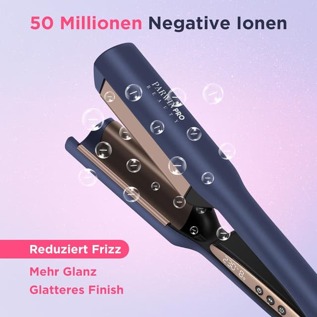 Detalle de PARWIN PRO BEAUTY Meerjungfrauen Deep Waves Welleneisen 25 mm (PARWIN PRO BEAUTY, Doppelzylinder, Timer & LED)