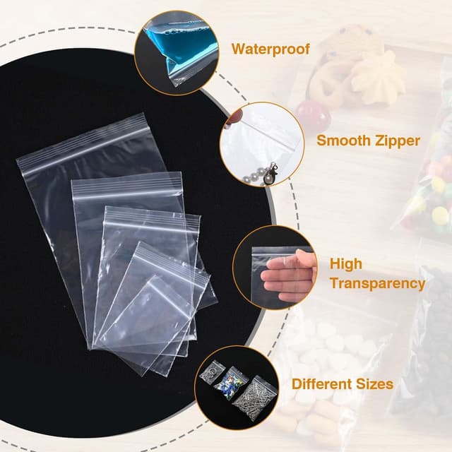 Thumbnail 3 de OTraki 500 Unidades Bolsas Zip 5 tamaños