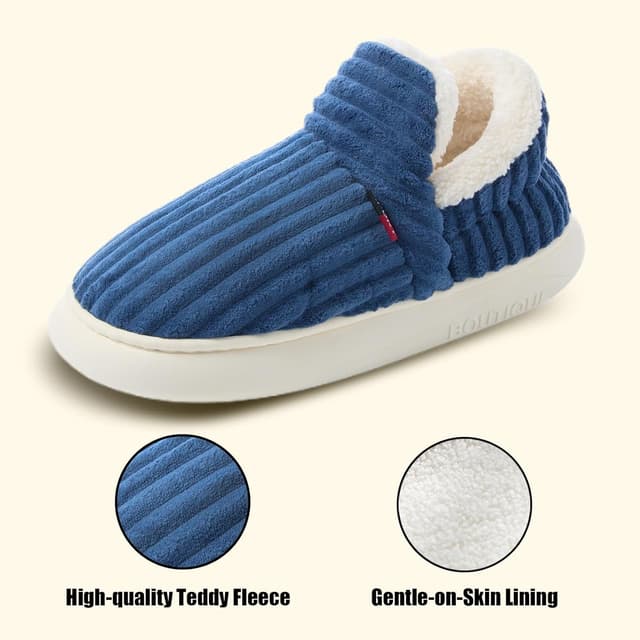 Detalle 2 de Misolin pantofole donna invernali in peluche con suola antiscivolo e schiuma a memoria