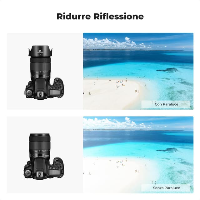 Thumbnail 5 de K&F Concept EW73D paraluce a baionetta reversibile per obiettivi