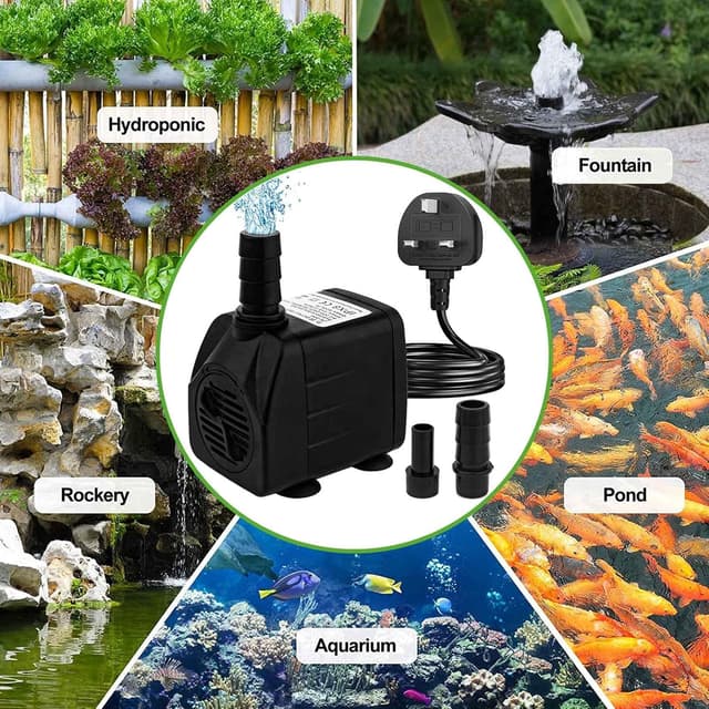 Detalle 2 de Mini Submersible Water Pump (600L/H, 10W) Adjustable Ultra Quiet Fountain Pump