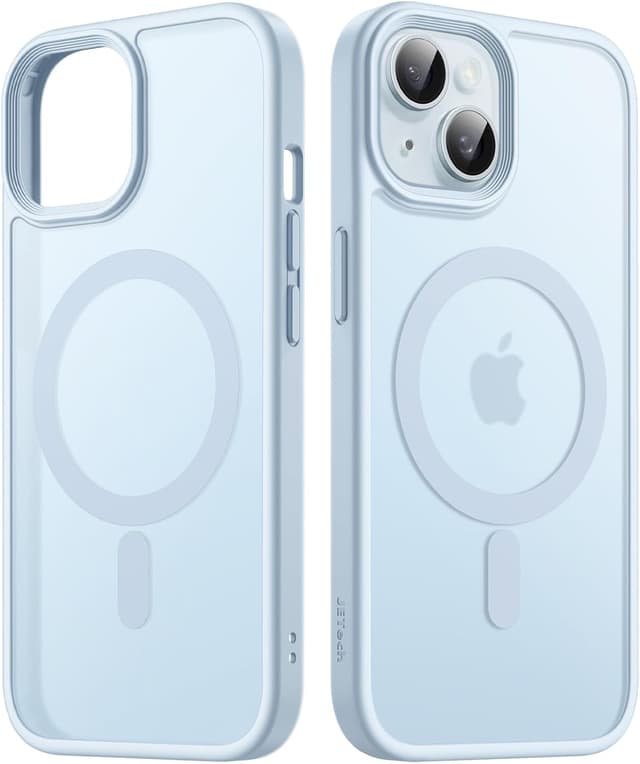 Thumbnail 6 de JETech Cover magnetica per iPhone 15 6,1" compatibile con MagSafe, traslucida opaca posteriore sottile antiurto (nero)