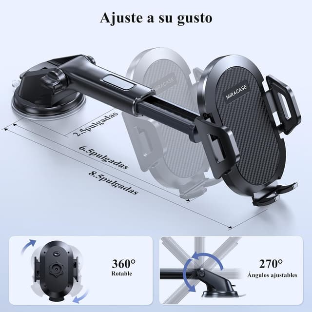 Thumbnail 3 de Miracase Soporte móvil coche 4 en 1
