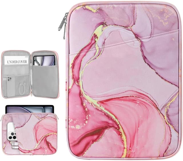 Detalle de Dadanism 13" Tablet-Tasche mit Schultergurt & Griff für 13-Zoll-Geräte – Trübes Rosa