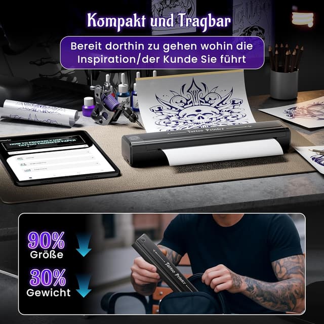 Thumbnail 5 de Yowell H1 Tattoo Drucker 2000mAh