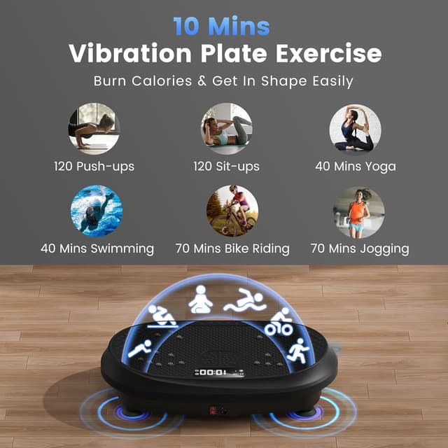 Thumbnail 3 de HVX Vibration Plate Exercise Machine with Bluetooth & Dual Resistance Bands